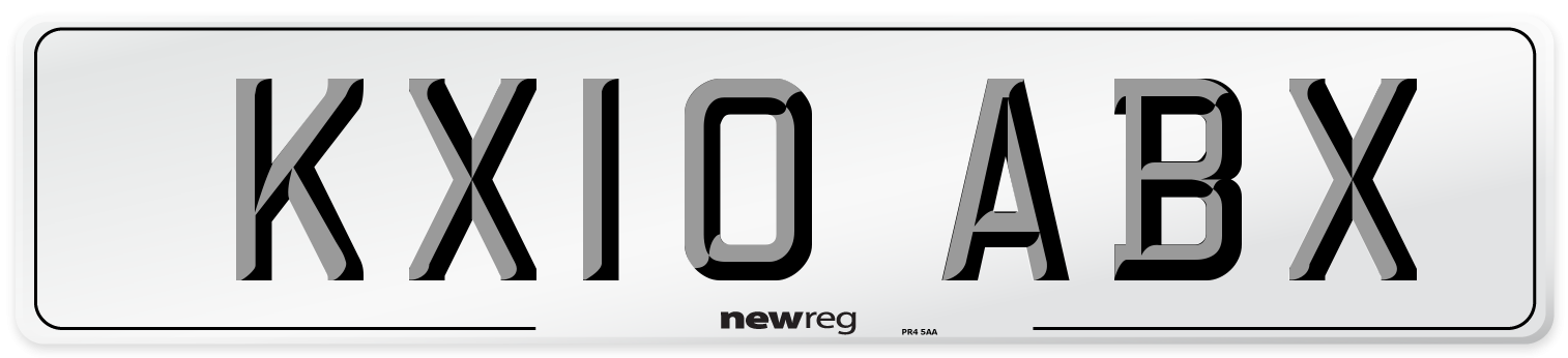 KX10 ABX Number Plate from New Reg